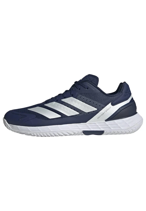 adidas Men's Defiant Speed 2 Tennis Shoes, Dark Blue/Zero met./FTWR White, 12.5 UK