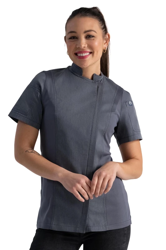 Chef Works Springfield Chef Coat Coat, Ink Blue, XS for Women, Ink Blue*, XS