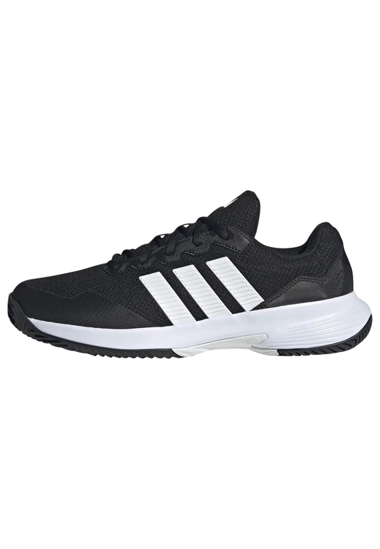 adidas Men's GAMECOURT 2 Tennis Shoes, core Black/FTWR White/Silver met., 12.5 UK