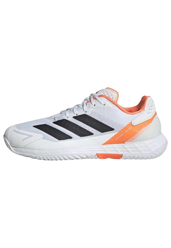 adidas Men's Defiant Speed 2 Tennis Shoes, FTWR White/core Black/Lucid Orange, 14 UK
