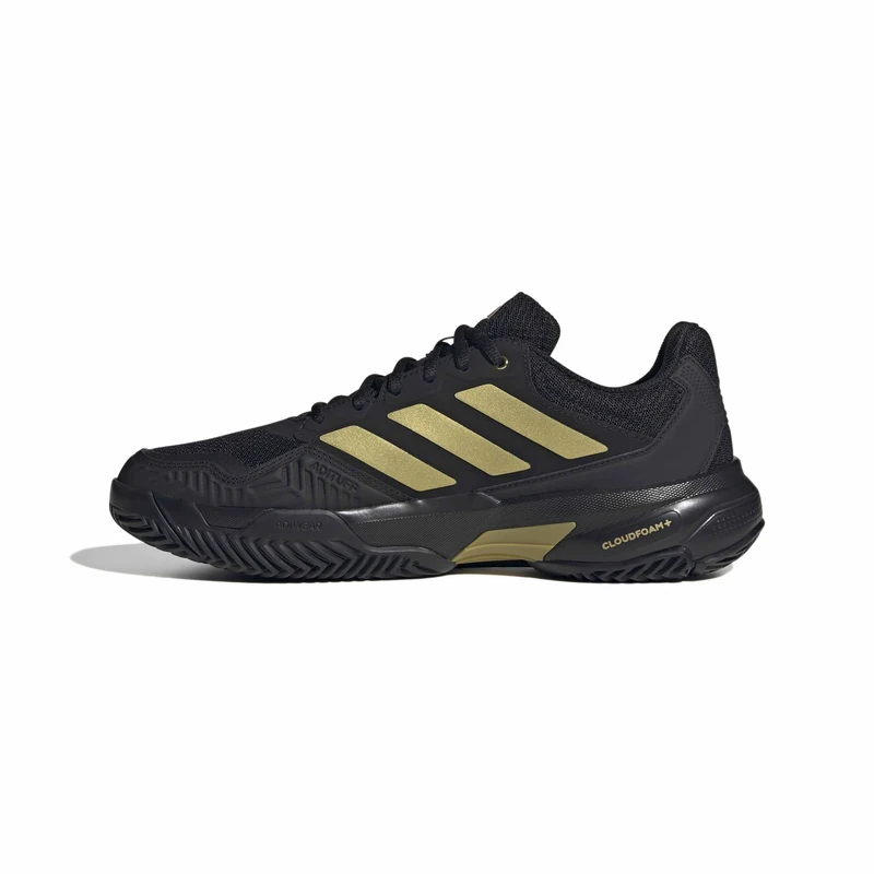 adidas Men's Courtjam Control 3 Tennis Shoes, core Black/Gold met./core Black, 11.5 UK