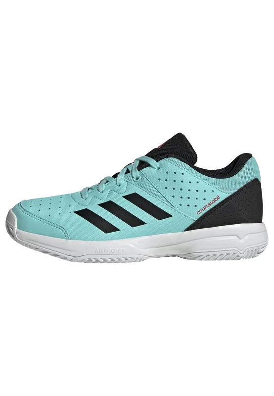 adidas Unisex Kids Court Stabil Shoes, Flash Aqua/core Black/FTWR White, 4 UK