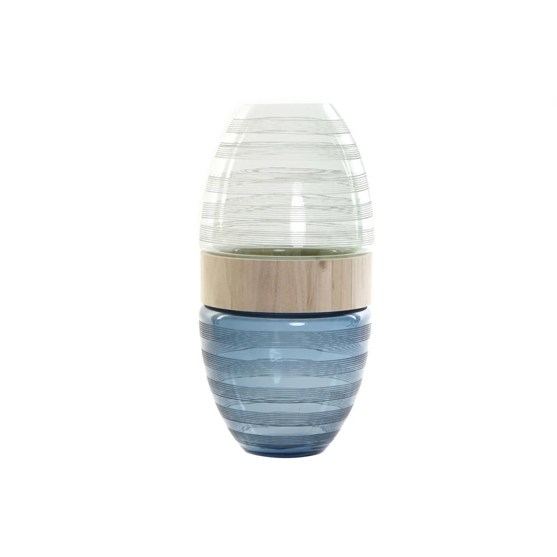 JARRON CRYSTAL MADERA 21X21X43 AZUL MARINO_FASE6 - Image 1