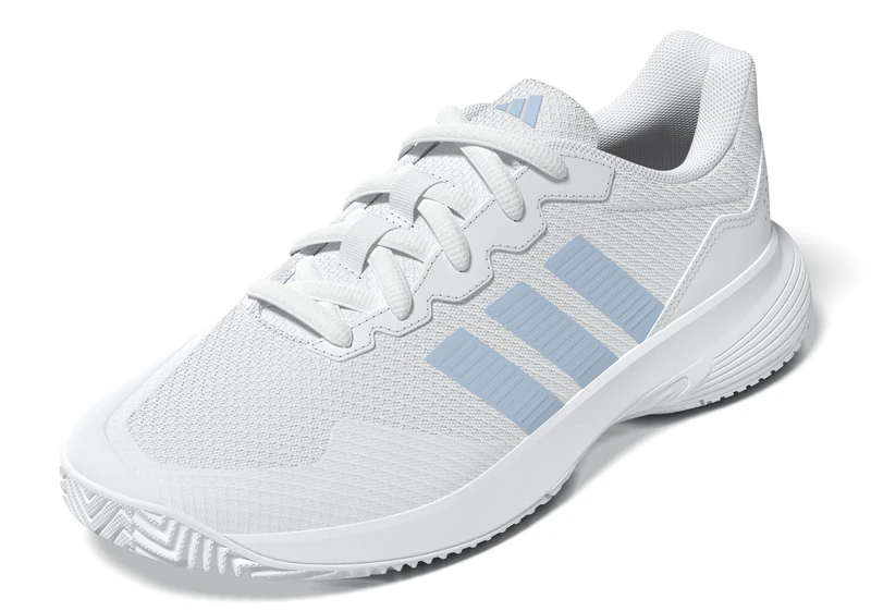 adidas Women's GAMECOURT 2 Tennis Shoes, FTWR White/Crystal Sky/Chalk White, 6 UK