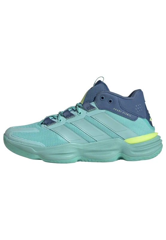 adidas Women's Courtstabil Indoor Shoes, Flash Aqua/Flash Aqua/Dusky Ink, 5.5 UK