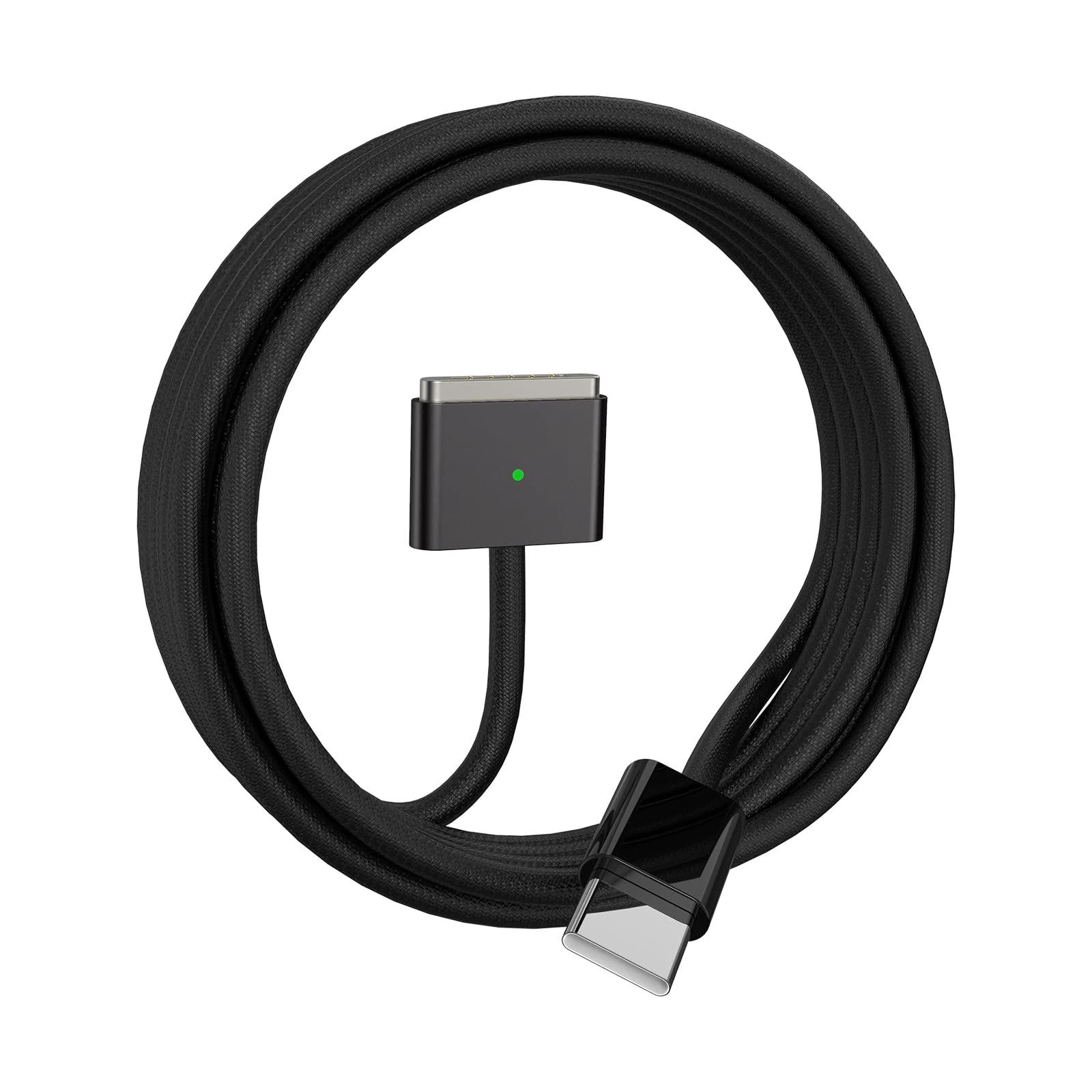 UOLUUK USB C to Magnetic 3 Cable 1.8M Fit for MacBook Air Charger, 140W Premium USBC Magnetic 3 Cord Compatible with 2024 MacBook Pro 14” 16" M4, 2023 MacBook Air 13“ 15" M3 and More-Black