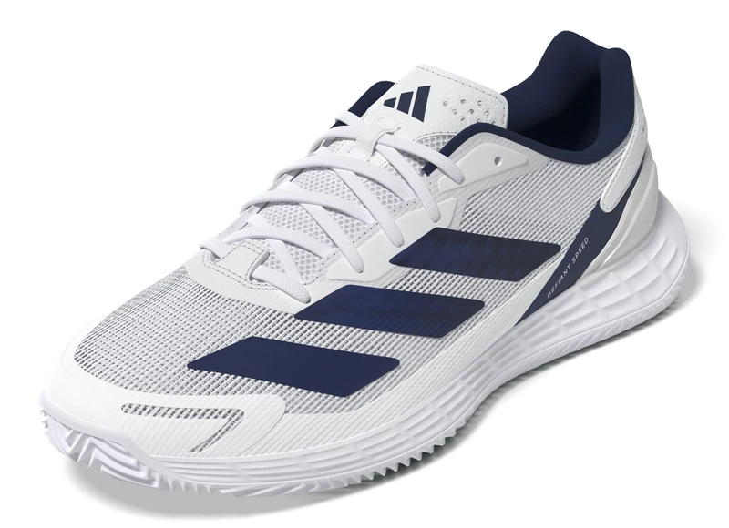 adidas Men's Defiant Speed 2 Clay Tenis Shoes, FTWR White/Dark Blue/core Black, 9.5 UK
