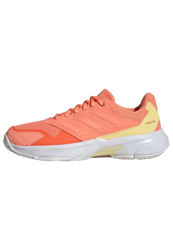 adidas Women's Courtjam Control 3 Tennis Shoes, Beam Orange/Beam Orange/Orange Tint, 9.5 UK