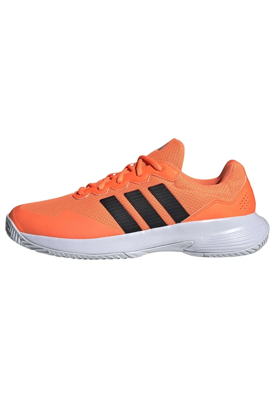adidas Men's GAMECOURT 2 Tennis Shoes, Lucid Orange/core Black/Silver met., 8 UK - Image 1