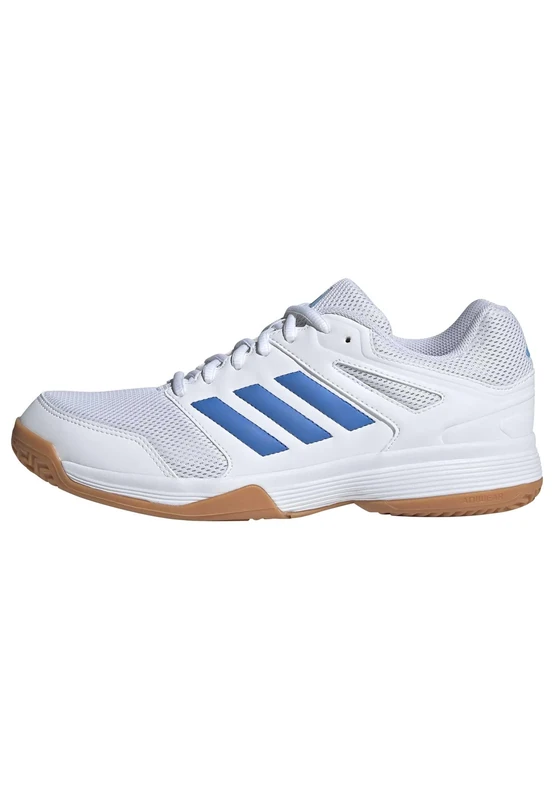 adidas Men's Speedcourt Mens Indoor Shoes, FTWR White/ray Blue/Lucid Aquamarine, 8.5 UK