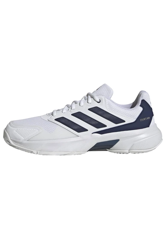 adidas Men's Courtjam Control 3 Tennis Shoes, FTWR White/Dark Blue/Cyber met., 13 UK