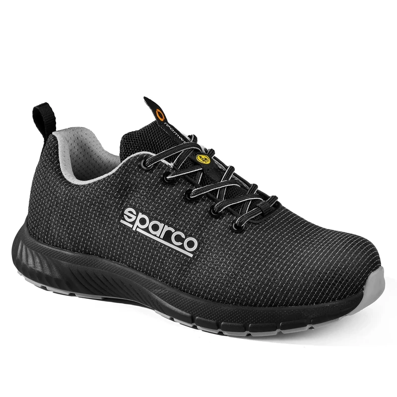 Sparco Traction, Unisex Adult Safety Shoes, Black Silver, 7 UK