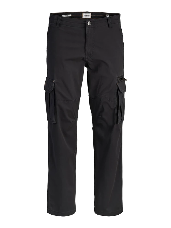 JACK & JONES Jpstkane Dover Zip Cargo Noos, Black, 30 W/34 L