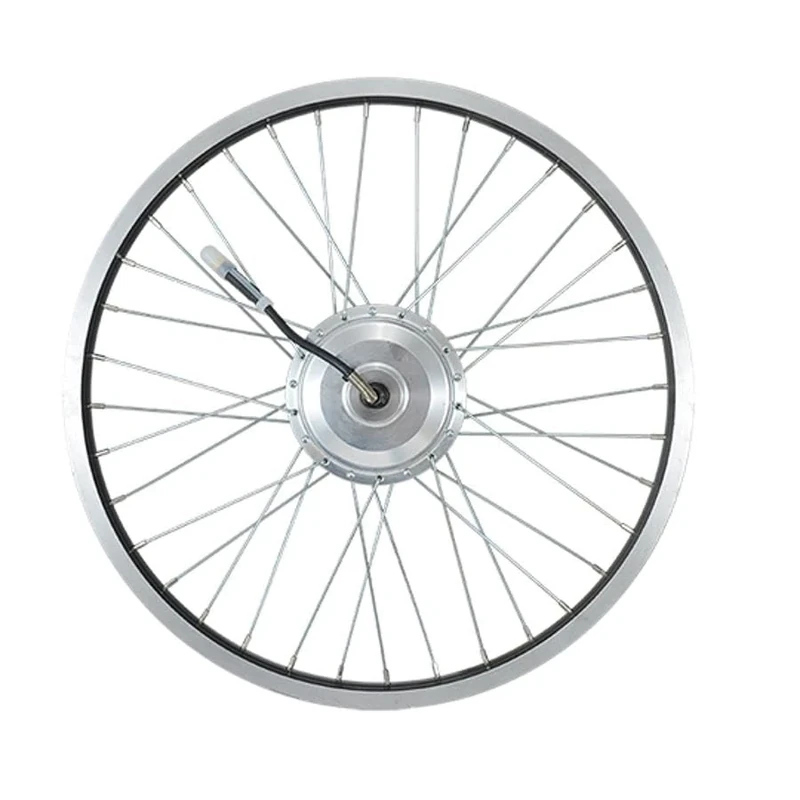 cyclingcolors 1 x Bicycle Front Wheel Rim Complete Edge Radius Hub for Electric Bicycle UAE Size 20 Inch with Brushless 24 V Motor Aluminium Specific Axle Distance for Folding Bikes