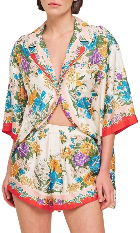 Ronny Kobo Women's Gabi Short with Muneca Floral Scarf - Size L