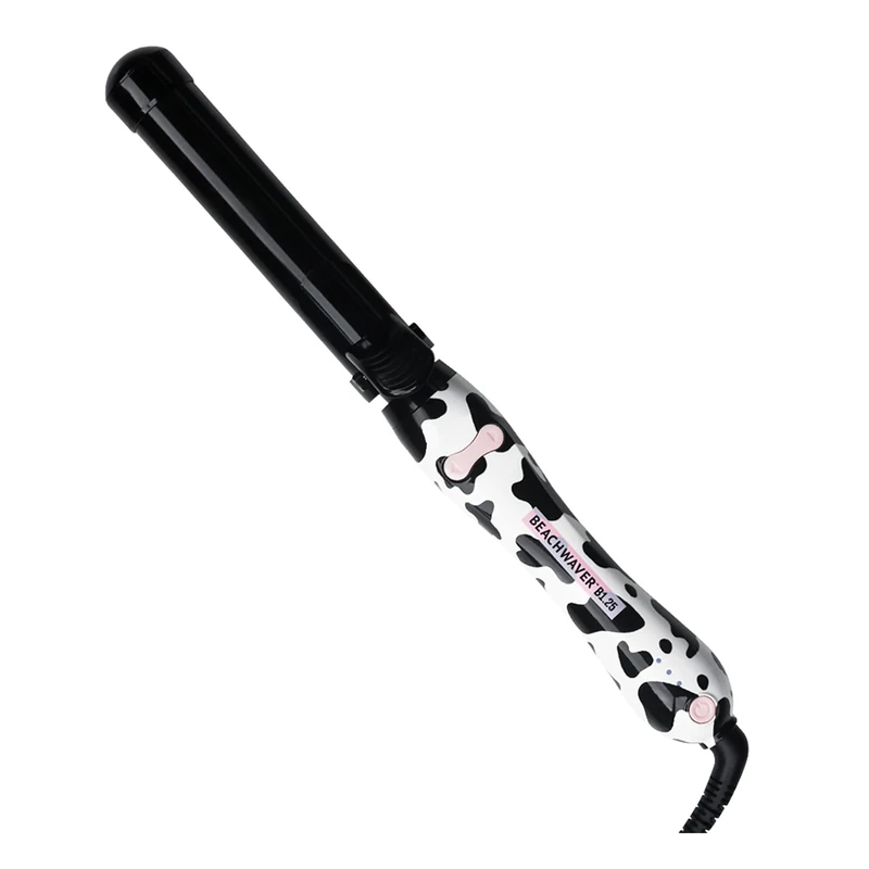 Beachwaver Co. B1.25 Rotating Curling Iron - Wavy West Black | Automatic 1 1/4-Inch Ceramic Curling Iron - Larger Barrel Size for Medium-to-Long Hair! | Auto-Shut Off, Travel-Friendly, Dual Voltage