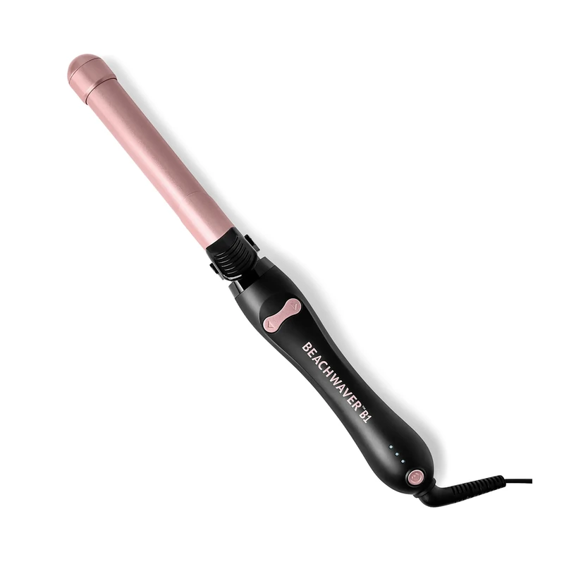 Beachwaver Co. B1 Rotating Curling Iron - Midnight Rose | Automatic 1-Inch Ceramic Curling Iron - Most Common Barrel Size for All Hair Lengths! | Auto-Shut Off, Travel-Friendly, Dual Voltage