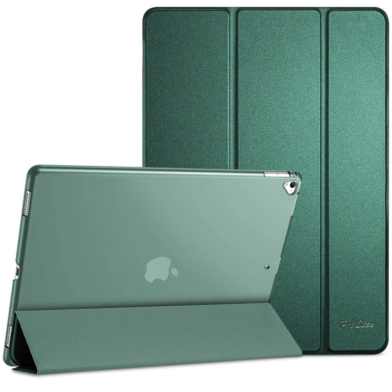 ProCase Smart Case for iPad Pro 12.9 1st and 2nd Generation (2015 and 2017 Model), Stand Cover Support Auto Sleep/Wake -Mgreen