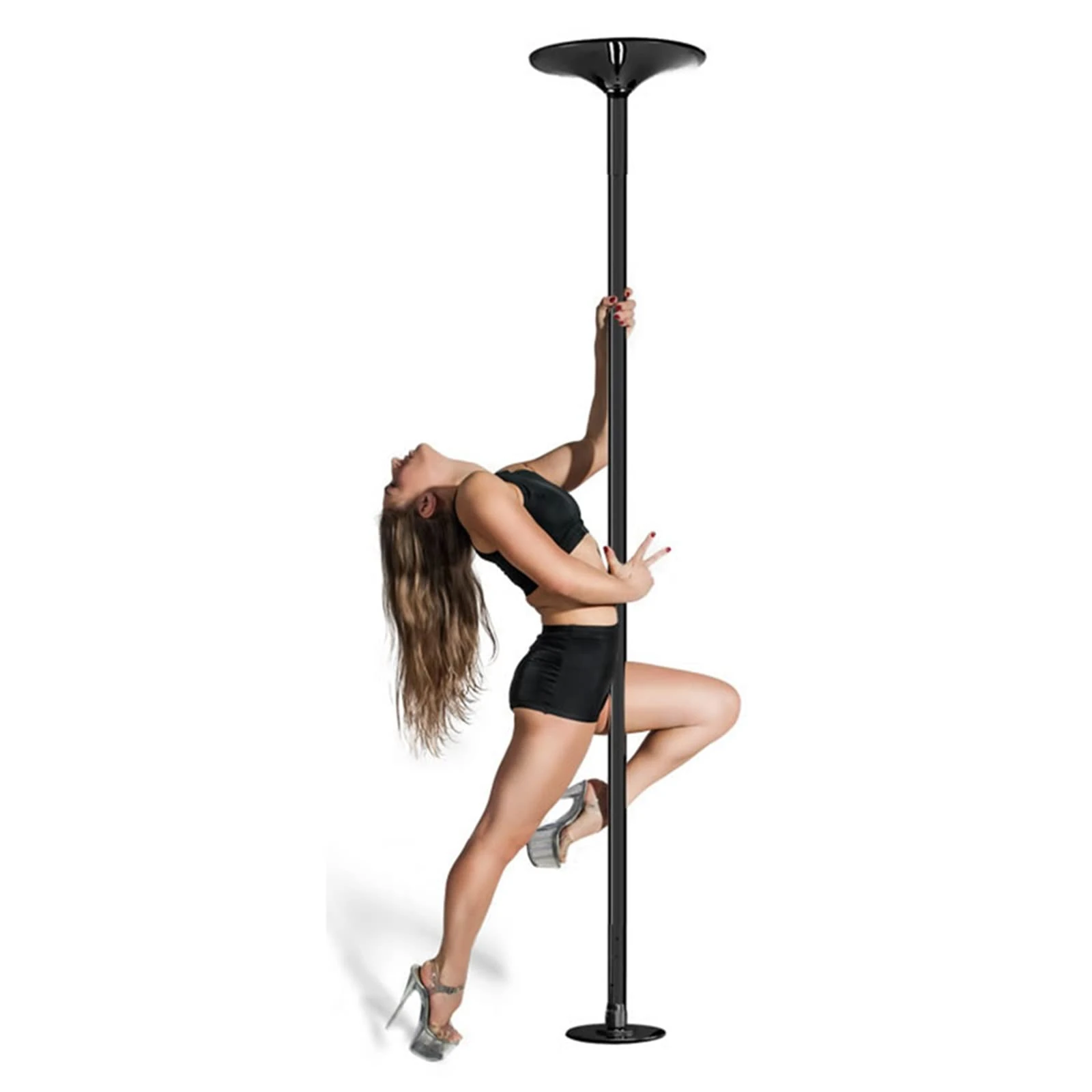 DRFGHK Static Portable Pole Dance Pole for Home Apartment Flat Bedroom,Stripper Pole Heavy Duty Adjustable Height