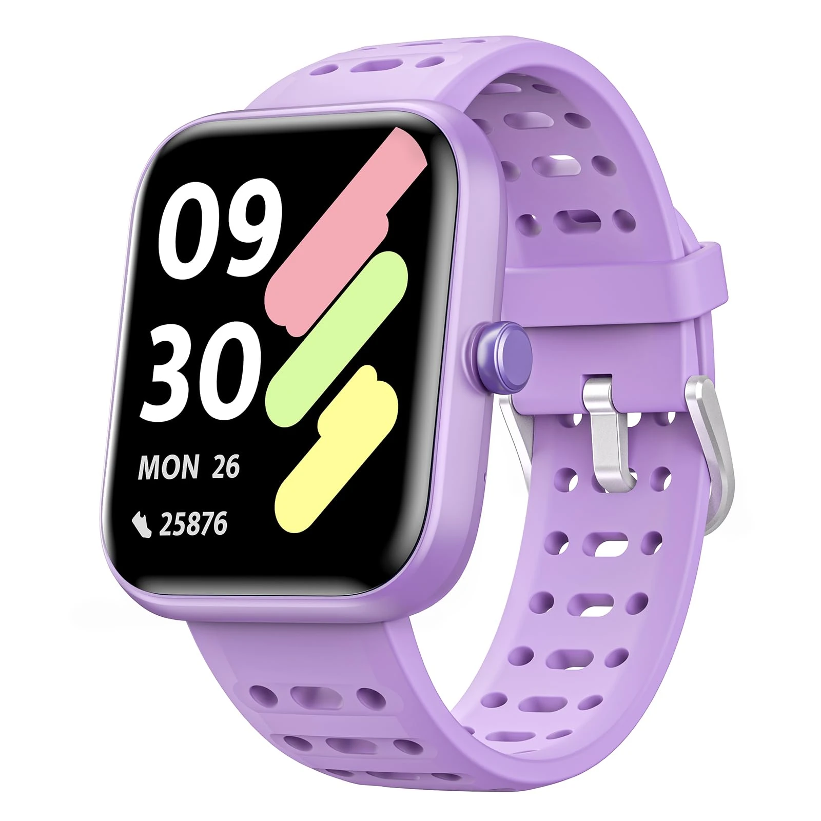 Gydom Kids Smart Watch, 1.83" Touchscreen Fitness Tracker Watch, Without/With APP Mode, Heart Rate/Sleep Monitor, IP68 Waterproof, Puzzle Games for Girls Boys Teens 5-16, 81 Sport Mode, Purple