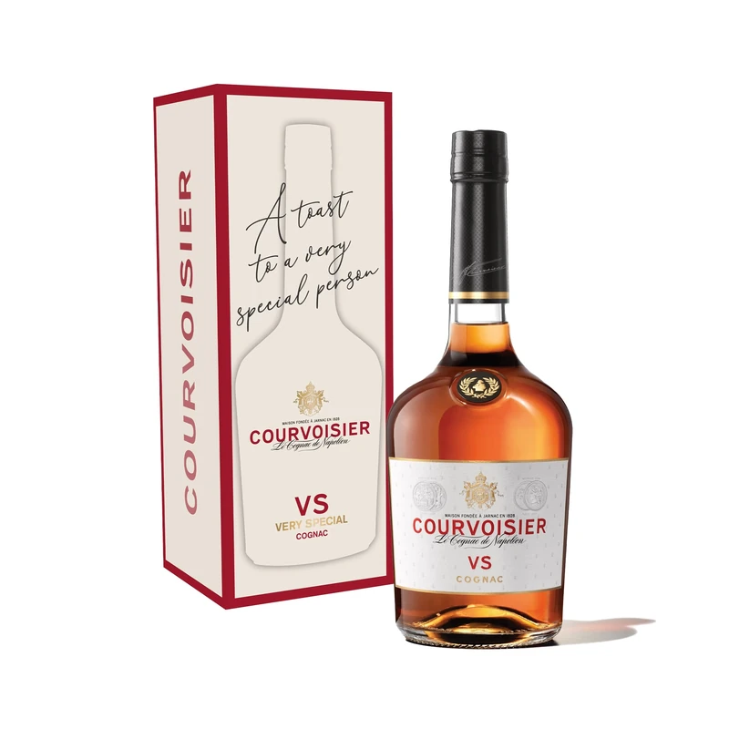 Courvoisier VS Cognac Brandy - A Toast To A Very Special Person - Gift Box, 70 cl