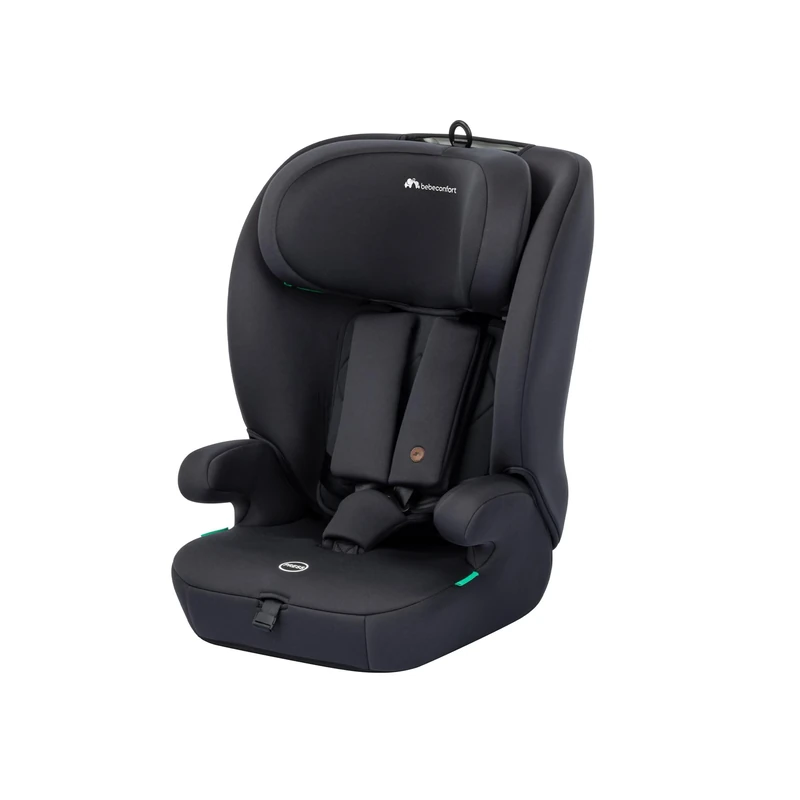 Bebeconfort Ever i-Safe, Evolutive Car Booster Seat, 15 Months - 12 Years, 76-150 cm, Toddler Car Seat, R129 Safety, Side Impact Protection, 11 headrest Positions, Built-in armrests, Full Black