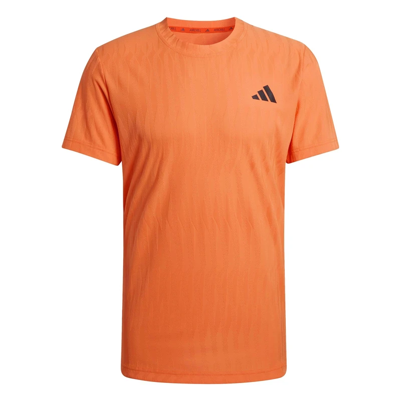 adidas Men's Tennis Climacool+ AIRCHILL FREELIFT T-Shirt, Pure Orange, XS