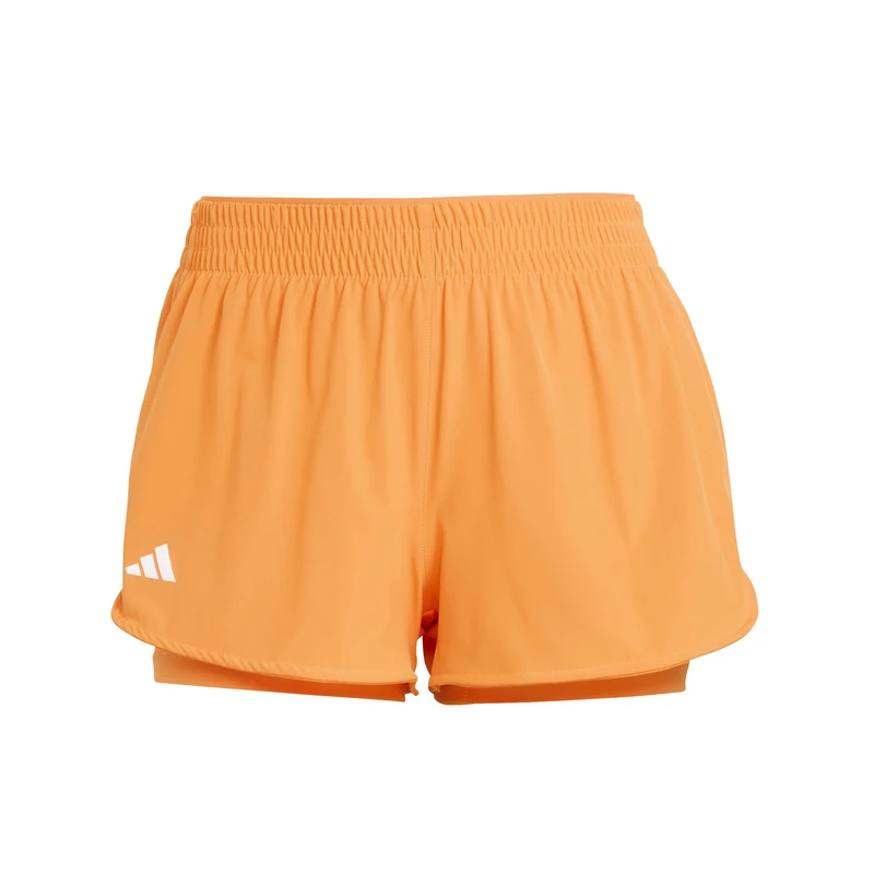 adidas Women's Tennis Climacool 2IN1 Match Shorts, Pure Orange, XS