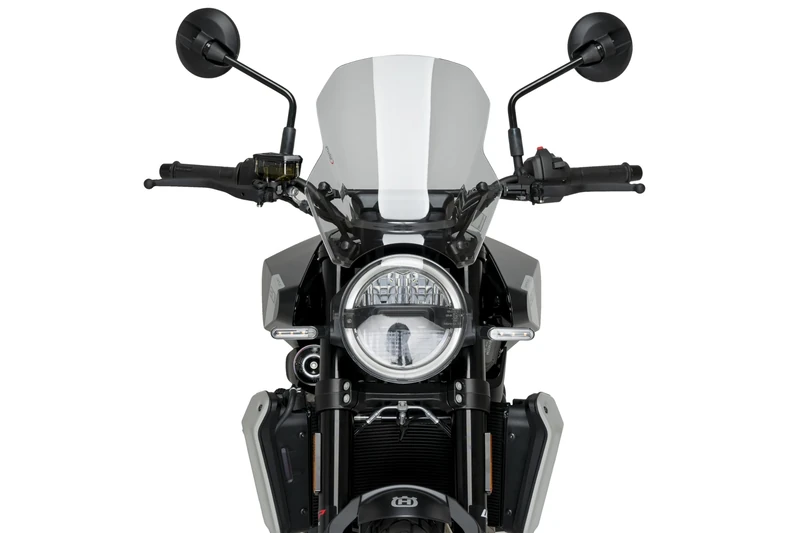Puig 22189H New Generation Sport Windshield with aerodynamic design; improved functionality and sporty style for motorcycle, Smoke