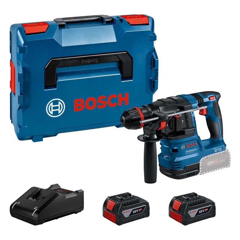 Bosch Professional 18V System Cordless Rotary Hammer GBH 18V-22 X (incl. 2X GBA 5.0Ah, GAL 18V-40, L-BOXX 136)