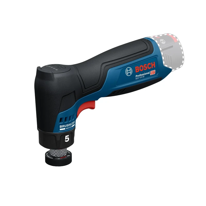 Bosch Professional 12V System Cordless Random Orbit Sander GEX 12V-32 (incl. Mounted 32mm Velcro Backing pad, 32mm Sticker Backing pad)