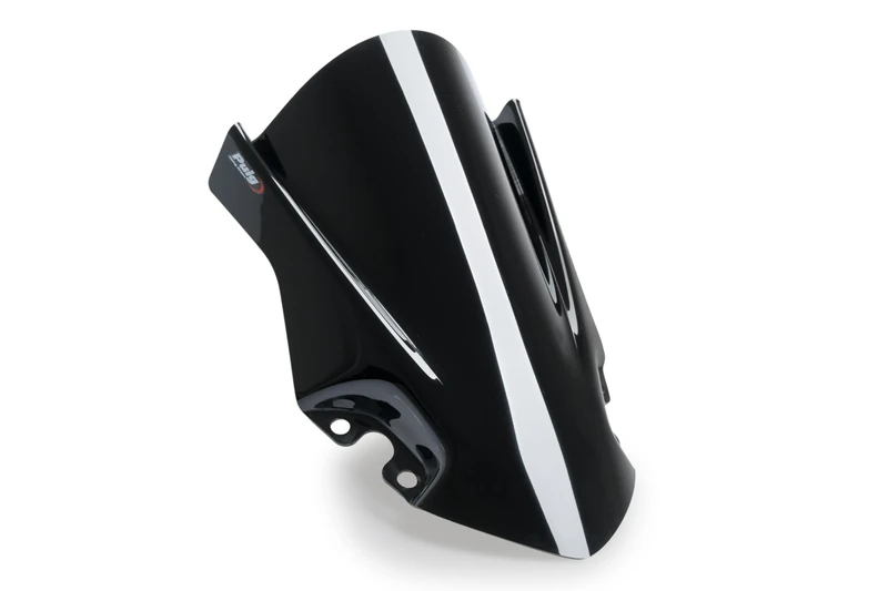 Puig 22286N Z-Racing Windscreen for motorcycle with aerodynamic design and sporty finish, Black