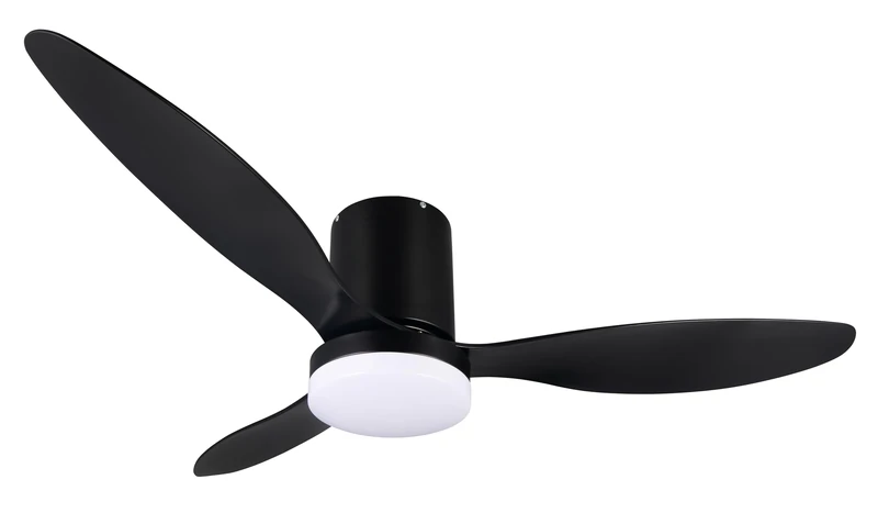 Reality Leuchten GÖTEBORG R64202132 Fan with Light, Matt Black, Metal, 25 W, 2700-6500 K, 2500 Lumens, Remote Control, Dimmable with Night Light - Image 1