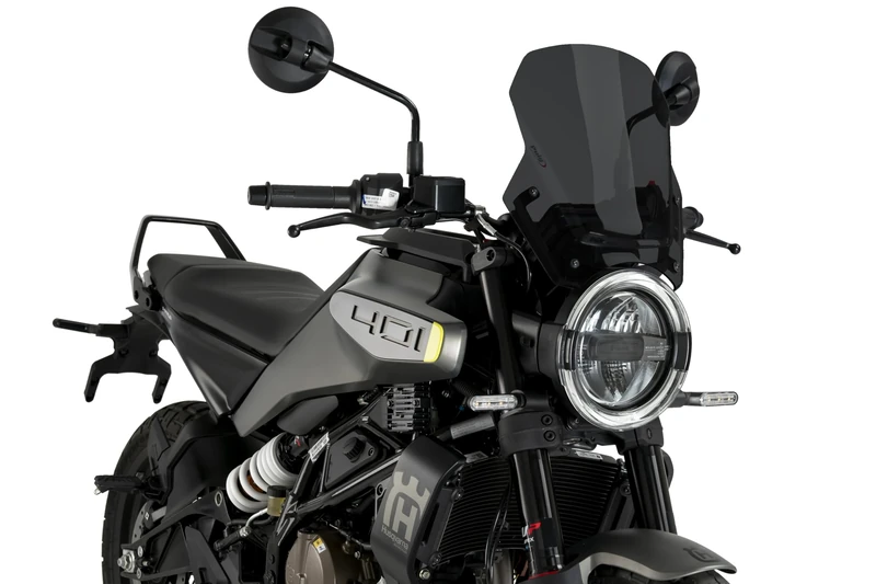 Puig 22188F New Generation Sport Windshield with aerodynamic design and premium finish for motorcycle, Dark Smoke