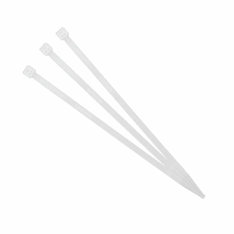 Transparent Nylon Cable tie 7.5 x 540 mm (100 Units) for Clamping and organizing Cables in Electrical and Electronic installations.
