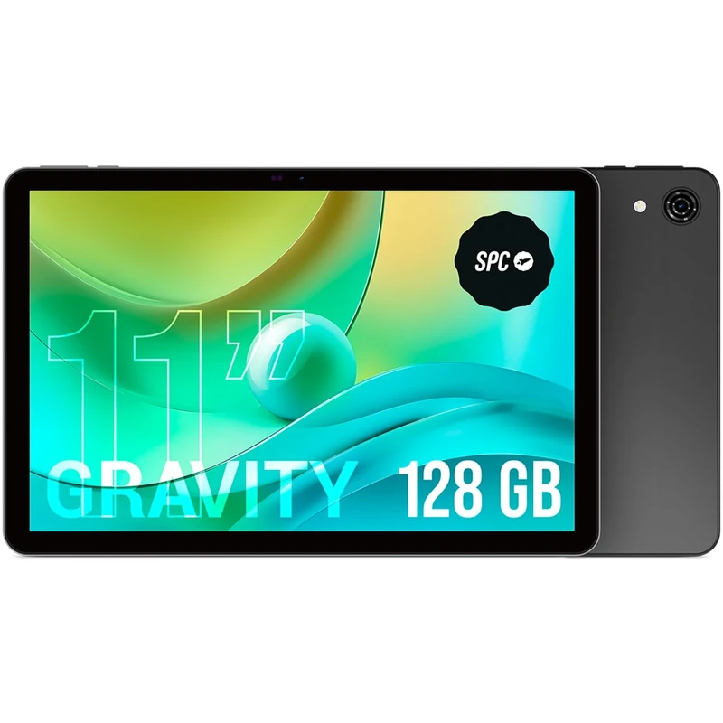 SPC Gravity - 11" HD grey tablet | Octa-Core, 4GB RAM and 128GB of expandable storage | 7 hours of battery life with reverse charging | Dual Band WiFi and Android 14
