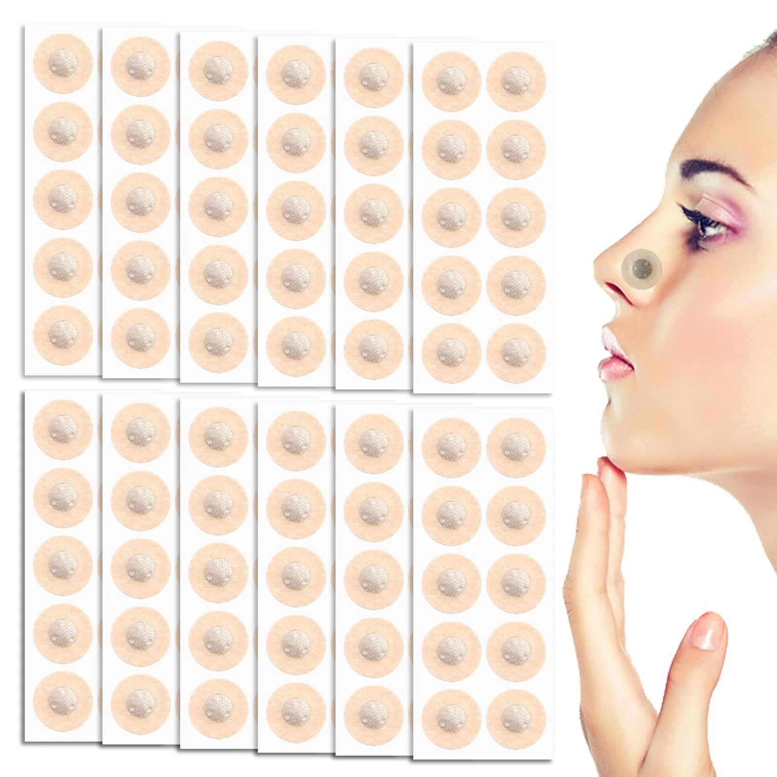 120 Count Magnetic Nose Strip Nose Magnets, Nose Magnet for Breathing, Improves Breathing, Enhances Nasal Airflow and Comfort