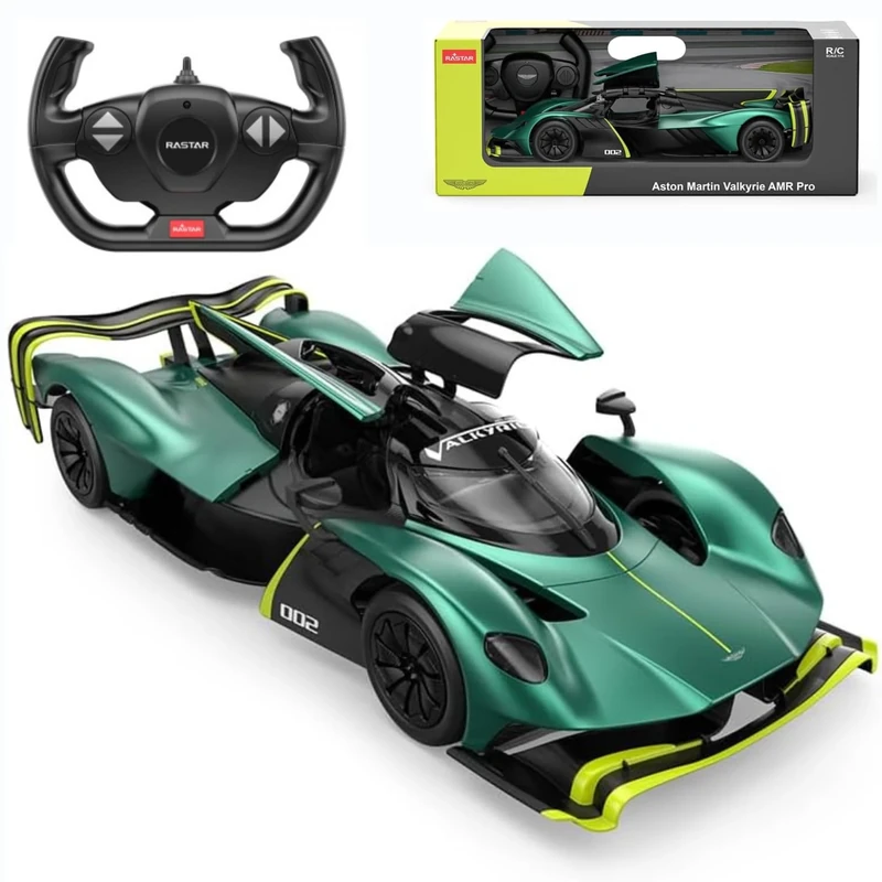 Aston Martin Valkyrie AMR Pro Remote Control Car Toy, 1:14 Scale, Officially Licensed, Dark Green – Perfect On-Road RC Car for Boys and Girls