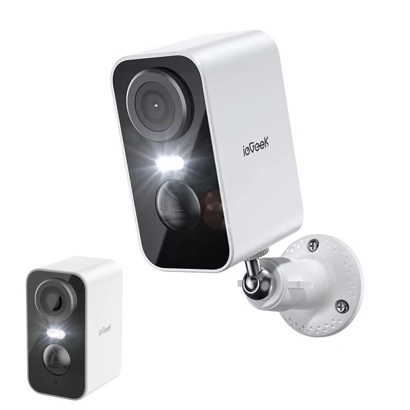 OBA Wireless Indoor/Outdoor Battery Wifi Camera, Camera with Headlight and Alarm, Color Night Vision, Person Motion Detection, Siren, 2-Way Audio, Works with Alexa