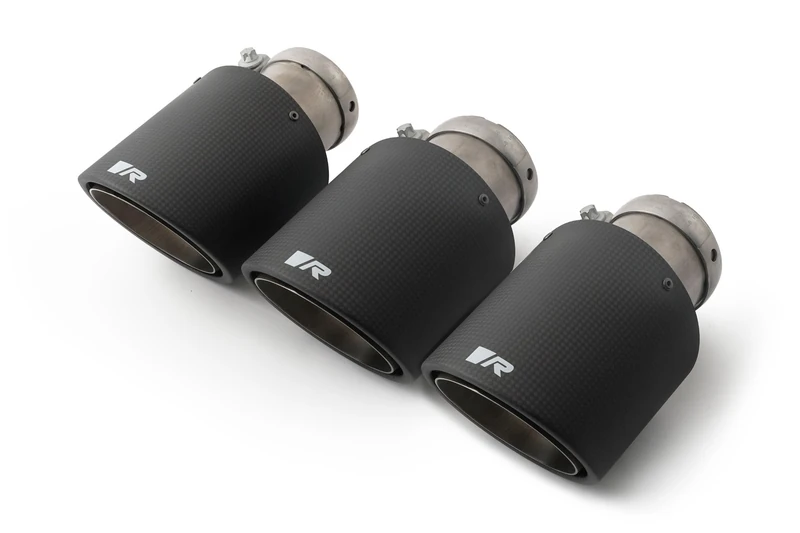 Set Of 3 Remus Tails, 102 mm Angled Carbon - Image 1