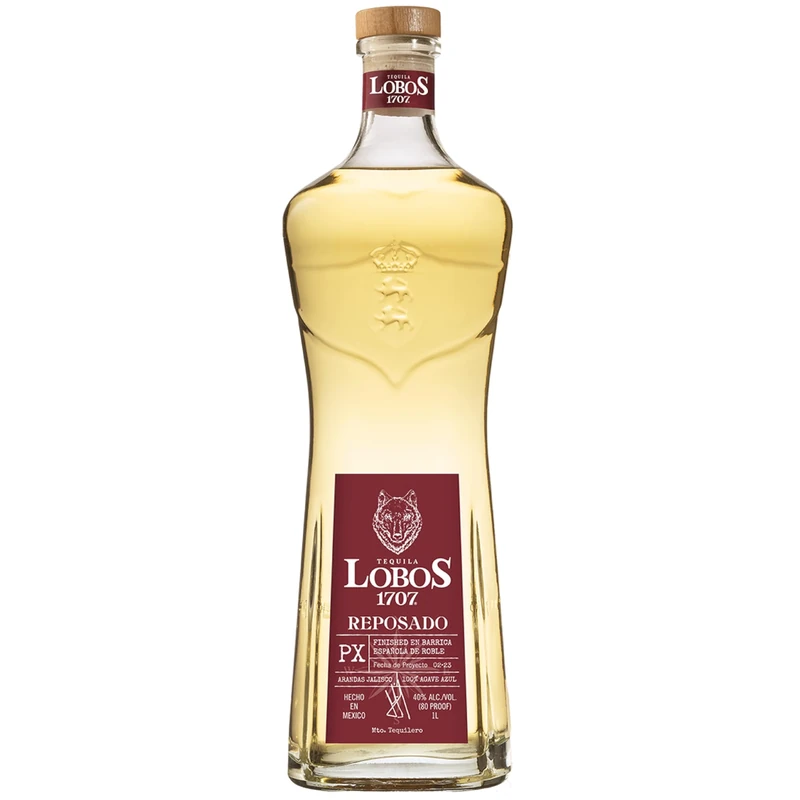 Lobos 1707 Tequila Reposado 75cl – 100% Blue Weber Agave, American Oak Aged & Pedro Ximénez Sherry Cask Finish, Jalisco Mexico – Sip Straight, Paloma or Margarita Gift Idea