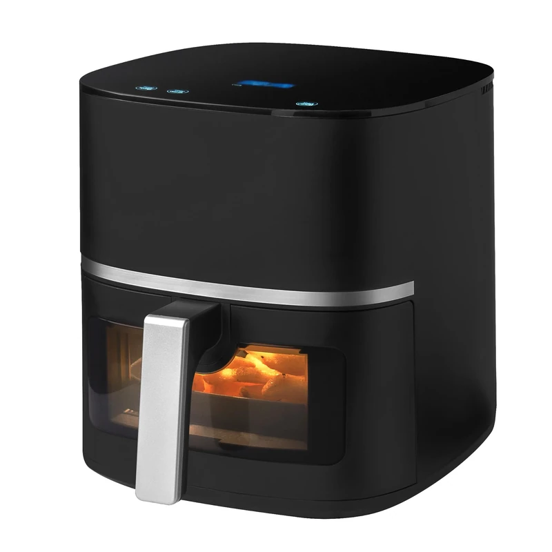 Daewoo 5.5L Digital Air Fryer with Window, Healthy Oil-Free Cooking, 10 Presets, Keep Warm, Reheat & Defrost Modes, Rapid Hot Air Circulation, Large Capacity Airfryer for Family Meals