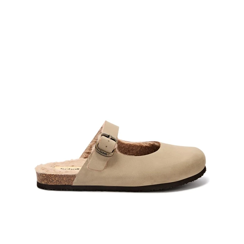 Scholl Women Jackie Mary Jane Flat, Beige, 8 UK