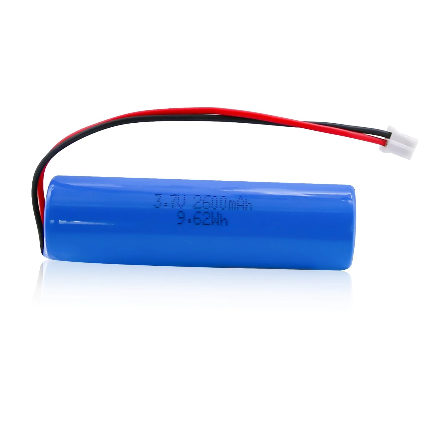 3.7V 2600mAh Rechargeable Lithium-ion Battery with PH2.0/2P Connector for DIY Electronics, Toys, Lighting, Bluetooth Devices