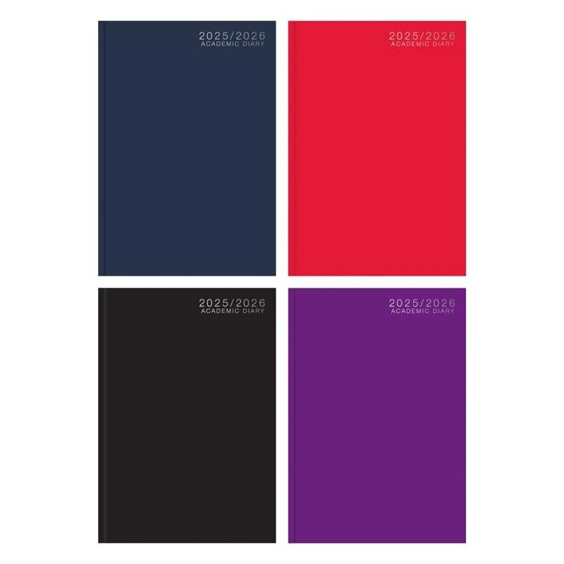 BG Academic Term-Time July-July Diary A4 Hardback WTV 2025-2026, Classic Colours X1