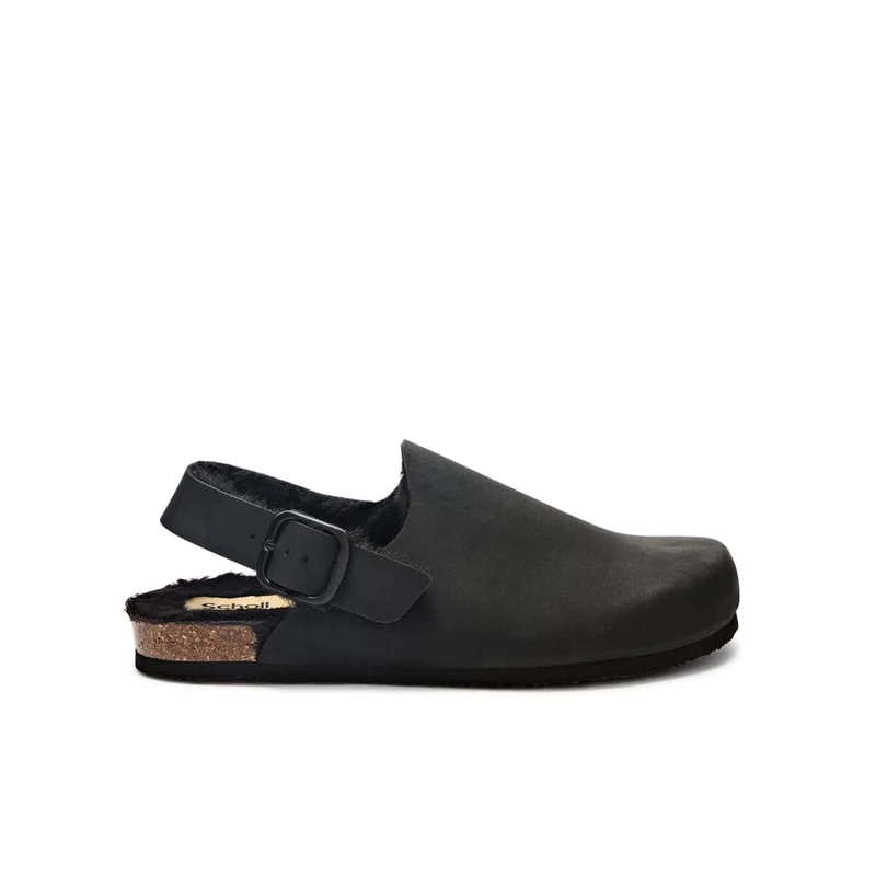 Scholl Women Jackie Clog Mule, Black, 7 UK