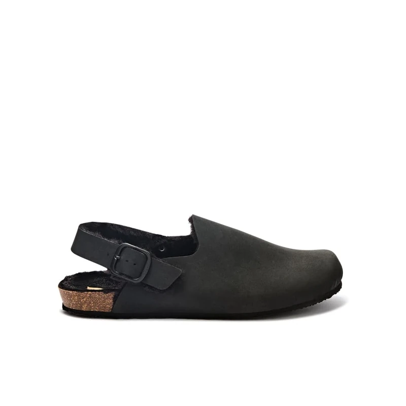 Scholl Men's Didier Clog Backstrap Mule, Black, 8.5 UK