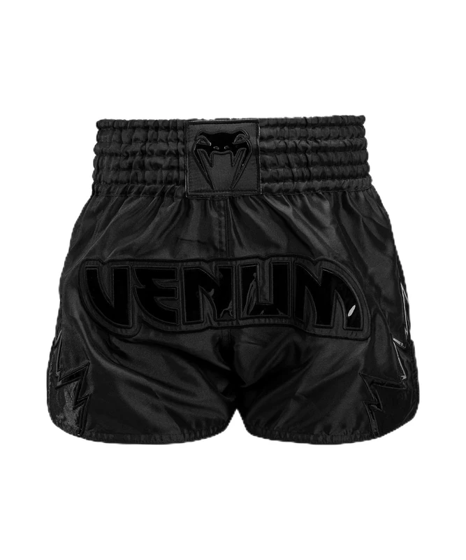 Venum Men's Inferno Kids Muay Thai Shorts, Black/Black, Large