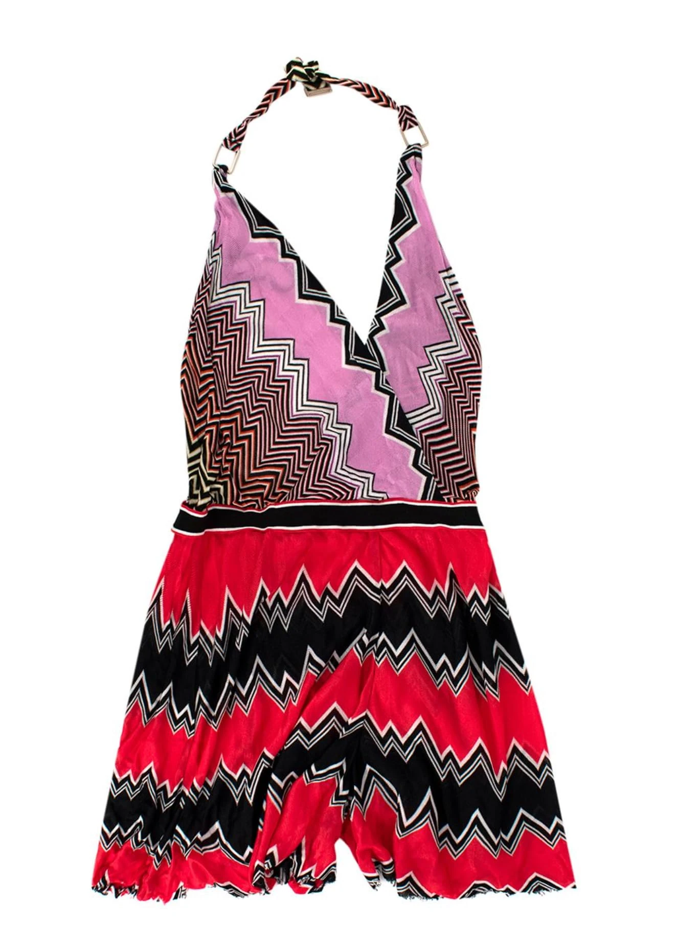 Missoni Pre-loved Pink and Red Halter Neck Romper