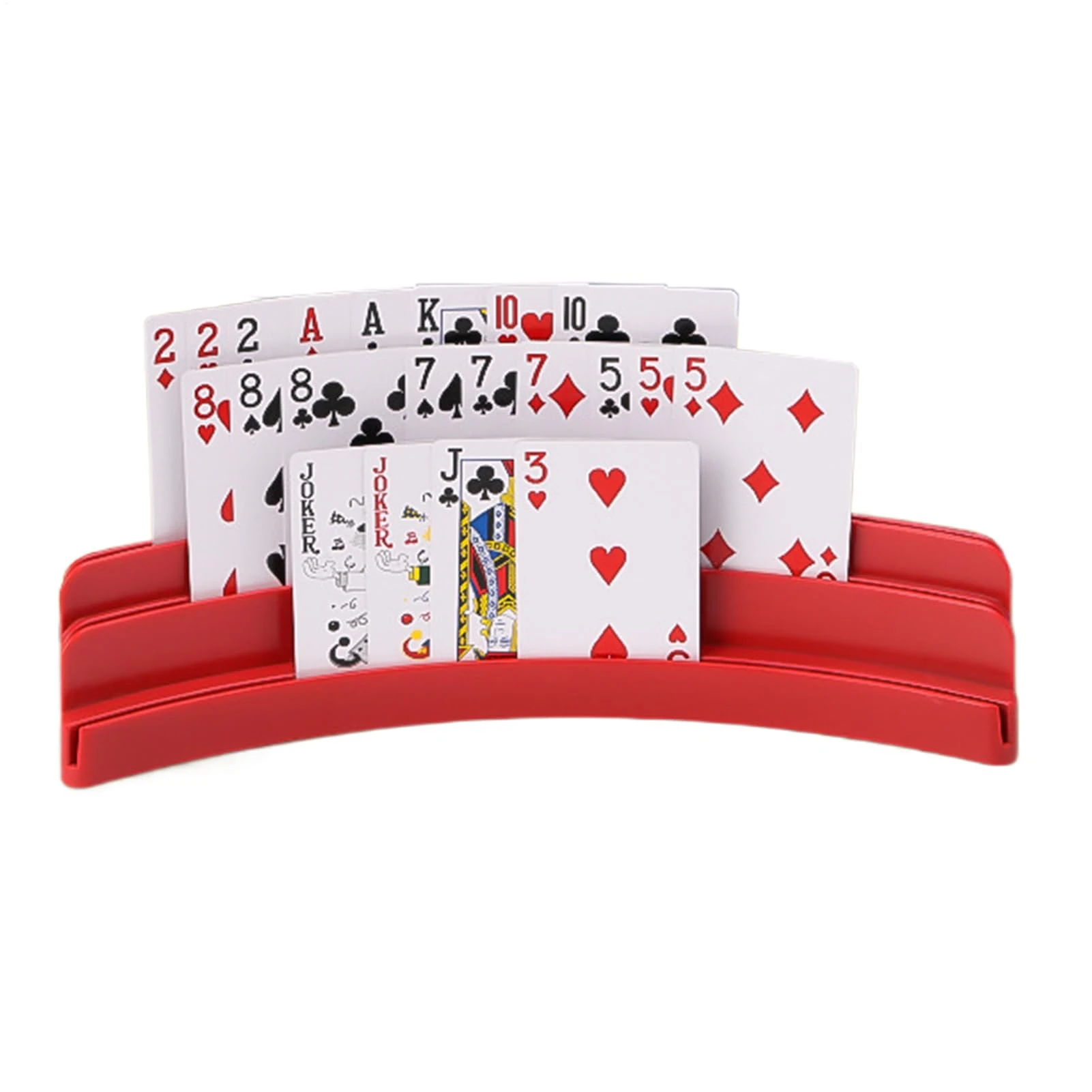 Generisch Card Holder for Playing Cards, Children's Card Rack, Three-Layer Poker Card Holder, Board Game Supplies, AIDS Games, Professional Deck Collections, Storage Case for Poker Parties